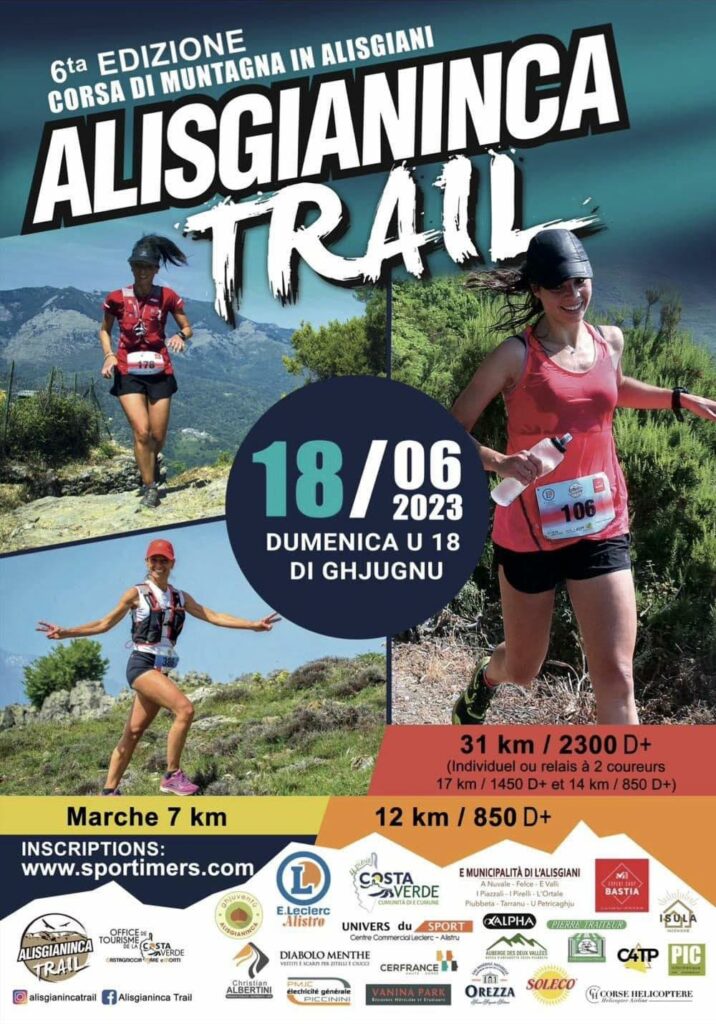 Affiche de l'Alisgianinca Trail 2023